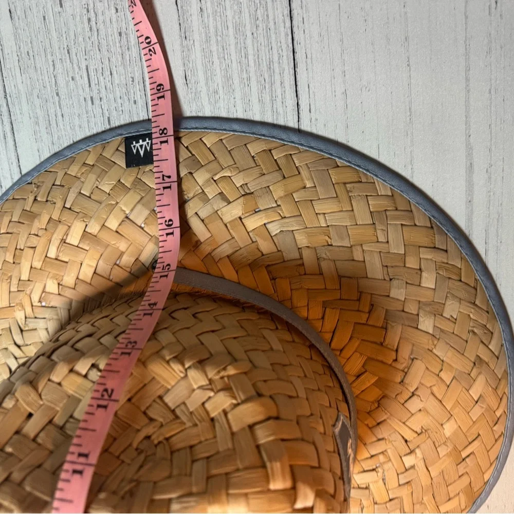 Kids' Woven Straw Hat with Gray Trim - Picture 8 of 12